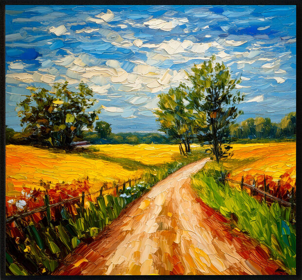 Landweg in de natuur.