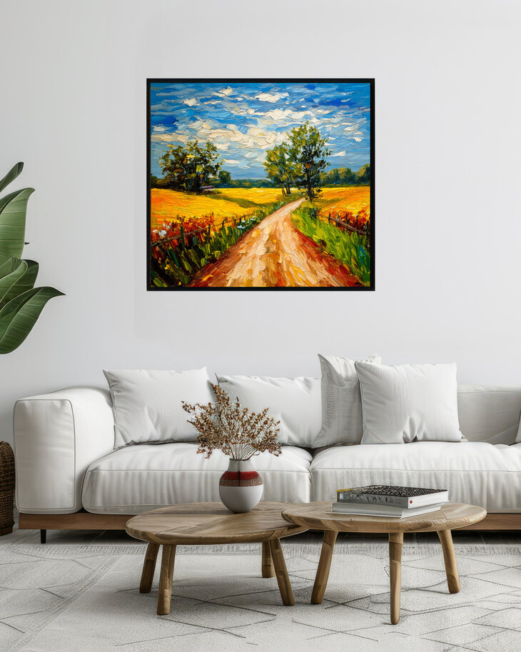 Landweg in de natuur.